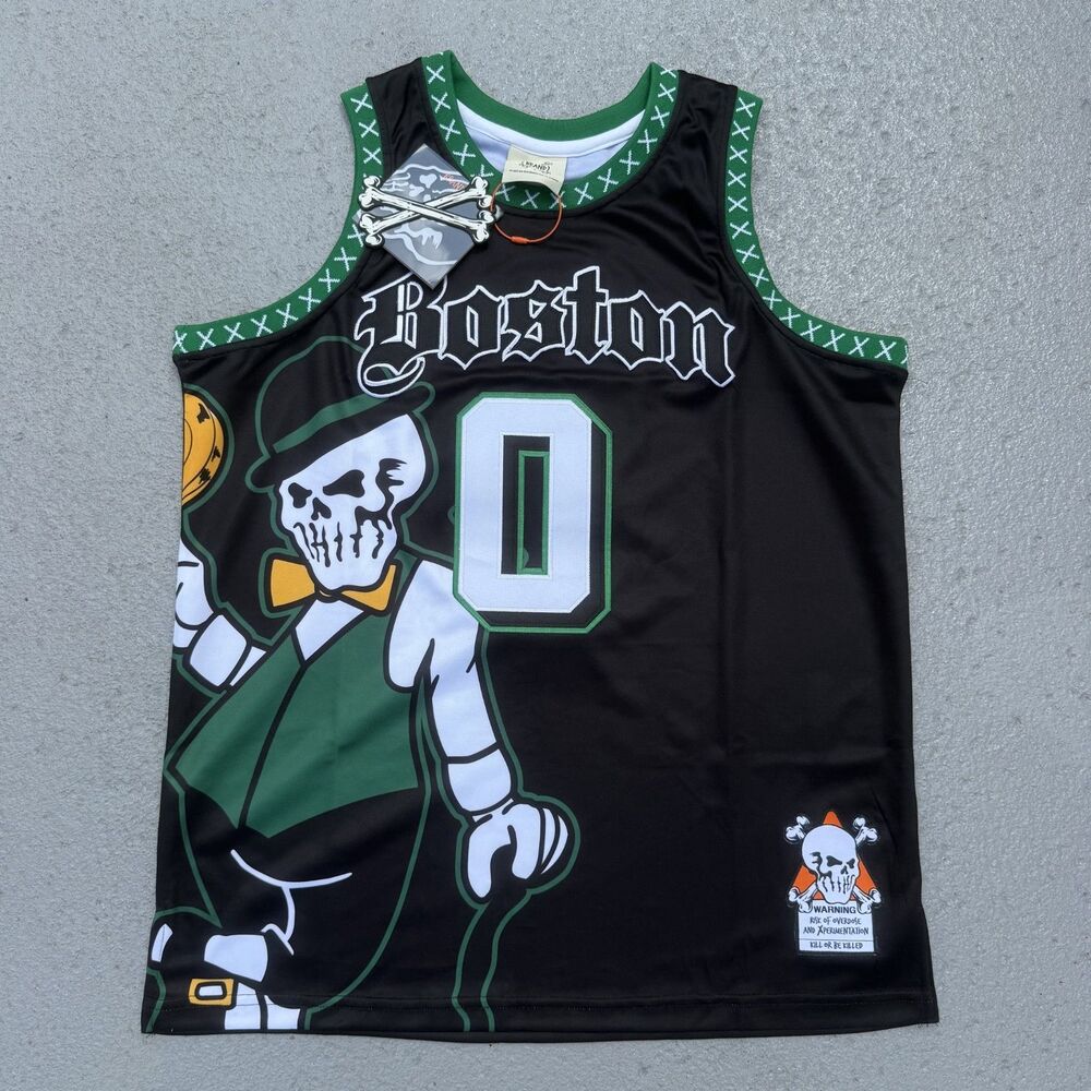 Men's NBA Boston Celtics Jayson Tatum Jersey Brand X Black Size Large